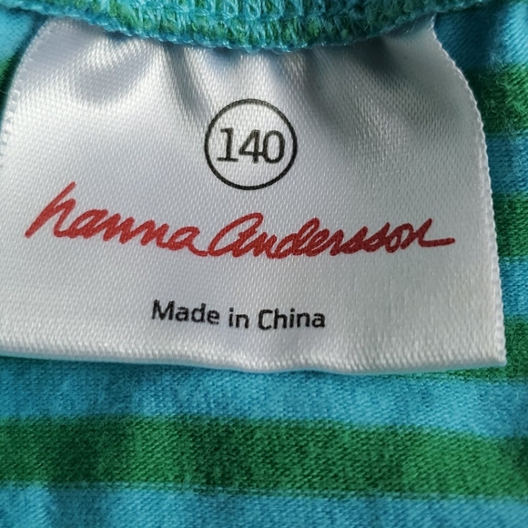 HANNA ANDERSSON GIRL'S STRIPED RUFFLED DRESS SIZE 140 (US size 10) - Picture 5 of 7